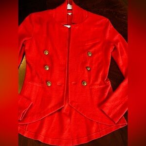 Gianni Bini Red Open-Front Cardigan